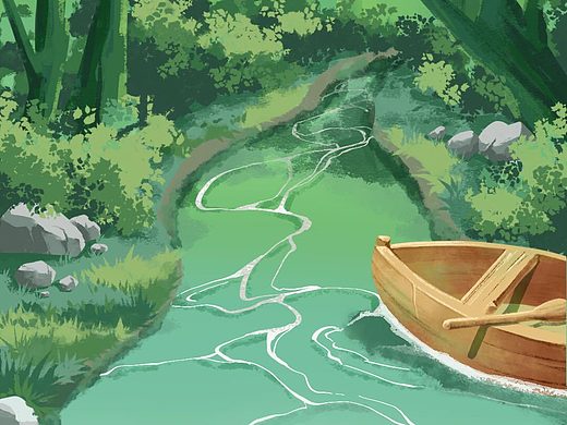 治愈系壁纸插画-春夏秋冬