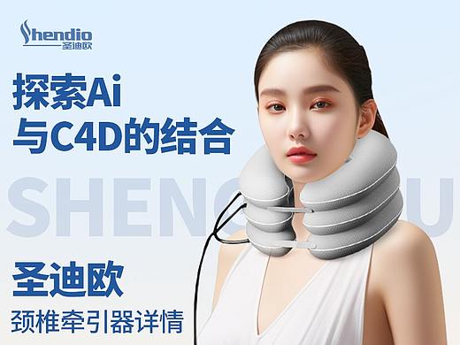 医疗器械颈椎牵引器详情页视觉详情