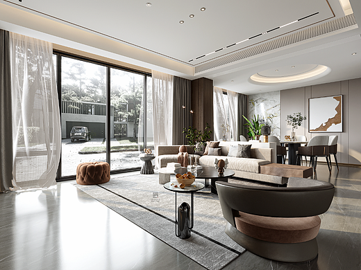 现代简约风格住宅，全屋舒适治愈，能温暖人心