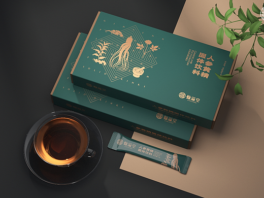 保健包装人参黄精固体饮料包装设计©刘益铭原创作品