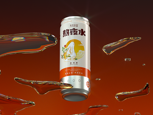熬夜水功能饮料包装设计