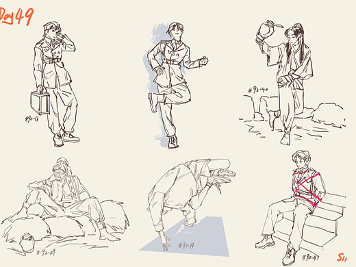 11期Day49 @速寫班長(zhǎng) #速寫60天挑戰(zhàn)賽# ???（個(gè)人主頁-ZNTkzMDU4MDQ=） - 創(chuàng)作習(xí)作 - 站酷設(shè)計(jì)師一語四字原創(chuàng)素材 - 站酷ZCOOL