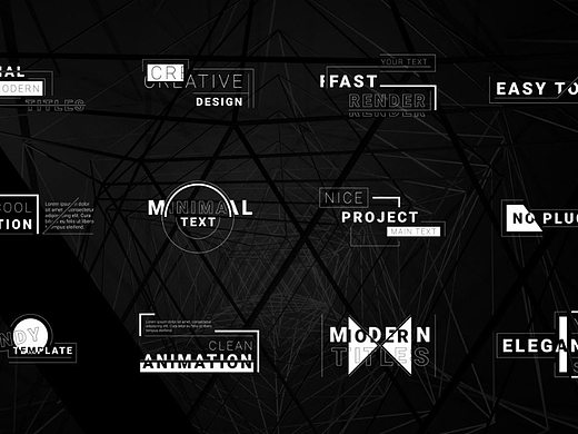 AE模板 | 深色背景高级简洁设计时尚标题包展示企业