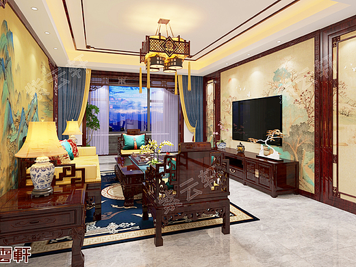山西中式住宅装修高品质书香墨意的家居体验