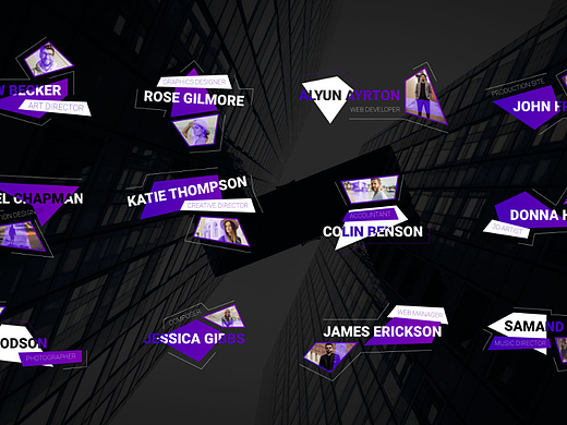 AE模板 | 抽象几何图型富有创意标题公司幻灯片、采访