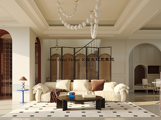 法式丨家装大别野（个人主页-ZNjI3OTkzMzY=） - 商业空间设计 - 站酷设计师InnerPeaceDesign原创素材 - 站酷ZCOOL