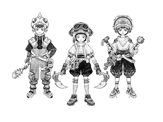 呆娃娃小队（个人主页-ZNjgyMzU4OTY=） - 概念设定 - 站酷设计师小阿么小欧阳原创素材 - 站酷ZCOOL