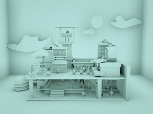c4d小屋子