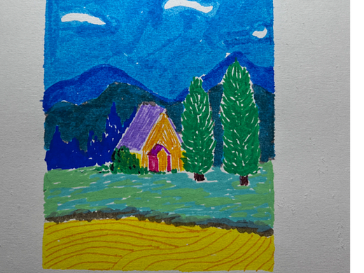 手绘速写打卡Day8 田野