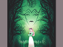 三口設計平面設計分享 迪士尼反派海報插畫設計