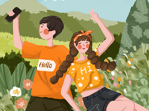 毛邊扁平風(fēng)插畫（個人主頁-ZNTkxNDY4ODQ=） - 商業(yè)插畫 - 站酷設(shè)計(jì)師荷包蛋愛畫畫原創(chuàng)素材 - 站酷ZCOOL