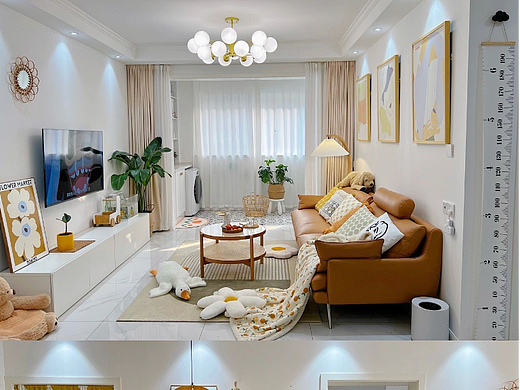 营口中天英伦名邸 127平 奶油风