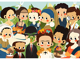 世界名画100｜Q版名画重绘