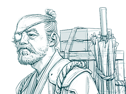 武侠题材漫画角色 草图