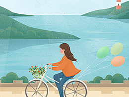 扁平插画练习/ 《春的旅行》