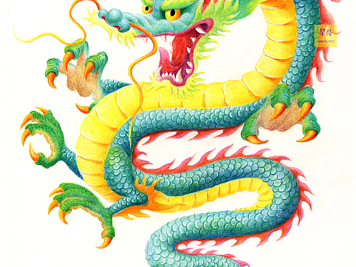 龙年画龙彩铅小青龙绘画步骤