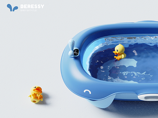 哈士奇设计作品-儿童鲸鱼澡盆