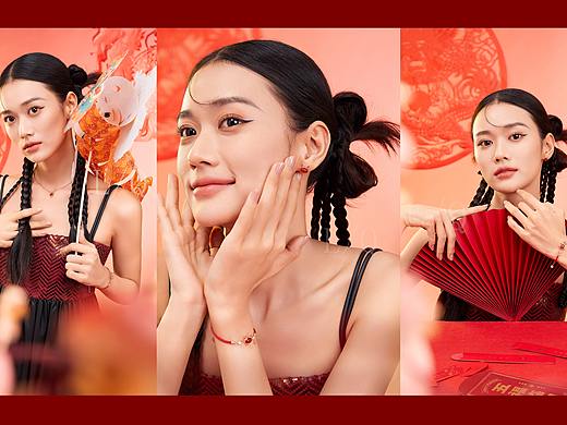 珠宝形象摄影|饰品模特拍摄|新年海报拍摄