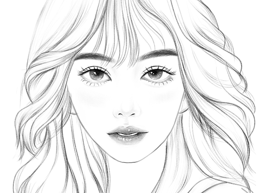 插画练习之人像线稿