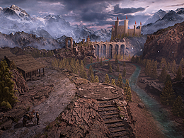 【UE5】虛幻5場景制作《黃金山谷》