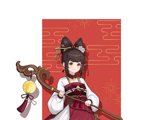 古风春节元素小萝莉(角色原画)