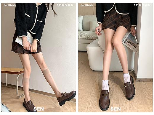 女袜拍摄丨电商女袜女士丝袜拍摄服装拍摄模特图