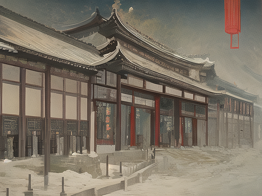 國風(fēng)建筑，星空少女（個(gè)人主頁-ZNjI5NjMwNTY=） - 藝術(shù)插畫 - 站酷設(shè)計(jì)師喲博白原創(chuàng)素材 - 站酷ZCOOL