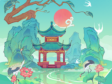 國潮風練習（個人主頁-ZNjU5ODQ5MDQ=） - 商業(yè)插畫 - 站酷設計師還是畫畫趴原創(chuàng)素材 - 站酷ZCOOL