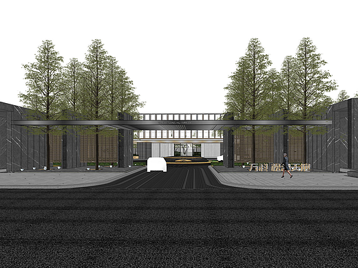 万科松湖天地示范区景观SU模型下载