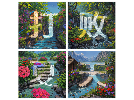 打败夏天，文字画