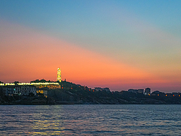 湄島海上渡船晚霞風(fēng)光