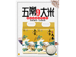 大米真空国潮包装海报