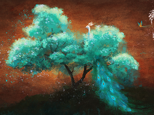 孔雀東南飛（個人主頁-ZNjQzMzg3MDQ=） - 藝術(shù)插畫 - 站酷設(shè)計師衡了個星原創(chuàng)素材 - 站酷ZCOOL