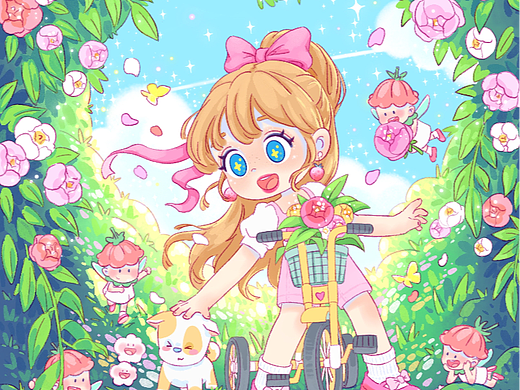 误入精灵世界（个人主页-ZNjQ5NjY4NzI=） - 艺术插画 - 站酷设计师丹丹DANDAN_原创素材 - 站酷ZCOOL