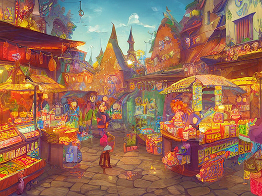 童话镇（个人主页-ZNjI1NzY4ODg=） - AI作品 - 站酷设计师小豆生活原创素材 - 站酷ZCOOL