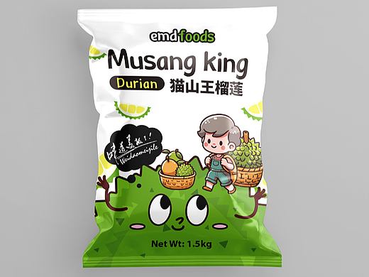 榴莲包装设计IP形象设计