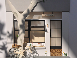 朝日唯品 X 許三煌 X 咖啡館丨櫻花季紙藝裝置