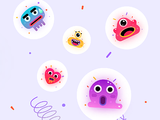 一周打卡挑战｜第16期 可爱怪物表情包