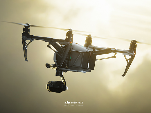 三维渲染：DJI 大疆 INSPIRE 2