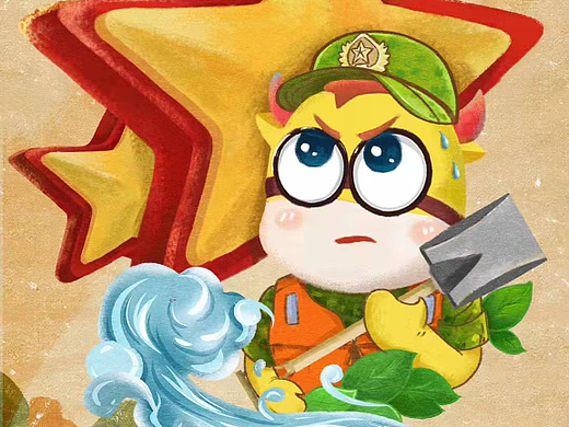 建军节海报（个人主页-ZNTk3MTA0NDg=） - 商业插画 - 站酷设计师江大仙儿原创素材 - 站酷ZCOOL