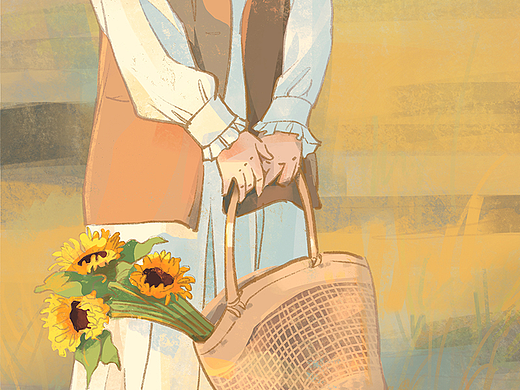 我在向日葵花田