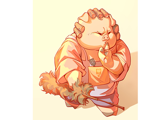 夕阳下的包猪婆