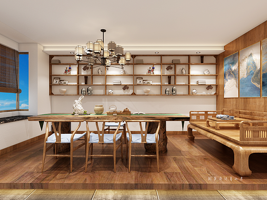 新中式茶室设计，修身养心，独属于中国的人浪漫！