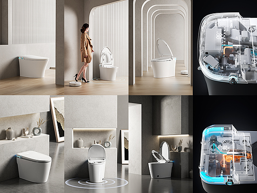 随便发发卫浴智能马桶渲染