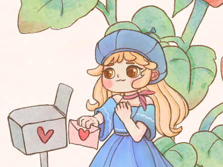 丛中女孩（个人主页-ZNjYwOTE5ODA=） - 创作习作 - 站酷设计师Y小伙叽原创素材 - 站酷ZCOOL