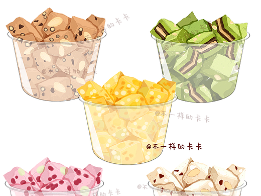 手绘炒酸奶插画——夏季冷饮