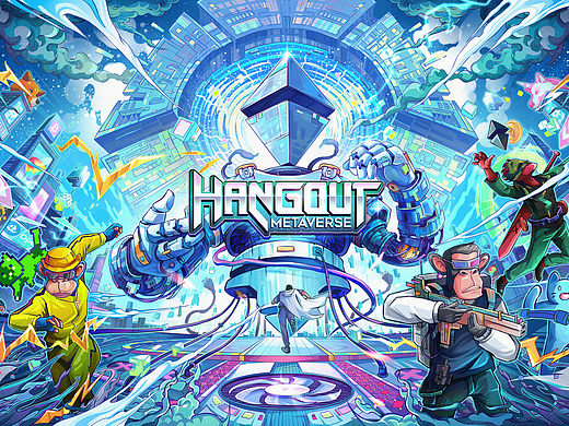 元宇宙主题海报《HANG OUT》