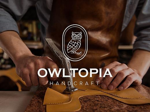 OWLTOPIA 猫头鹰共和国手作 品牌形象|Logo设计