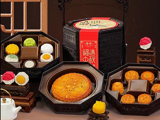 杏花楼款提篮月饼礼盒详情页