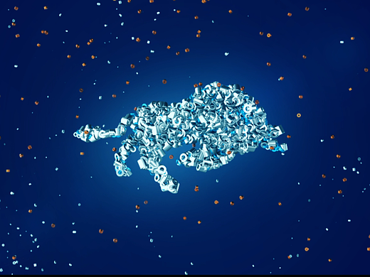 钢铁粒子LOGO模板制作